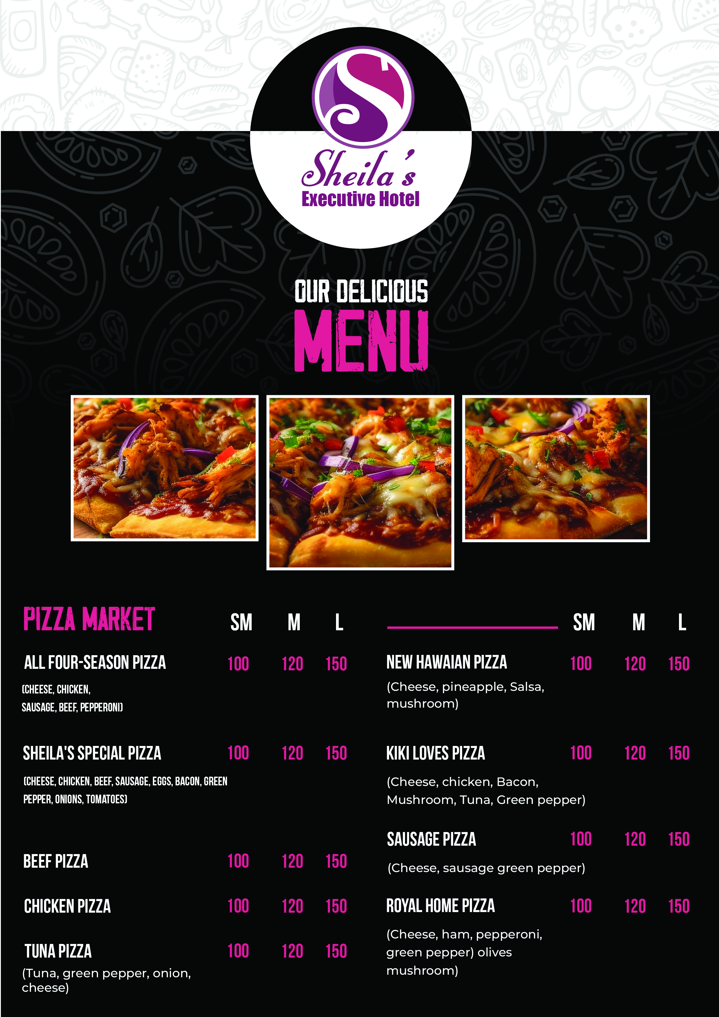 Pizza Menu